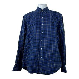 Ralph Lauren Men Casual SHIRT Buttons Down Blue Sz L